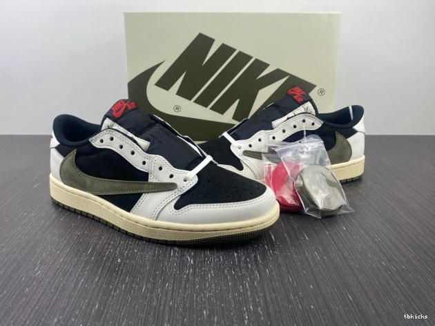 Rep TB WMNS Olive 1 Low Air DZ4137-106 x Travis OG Jordan Scott 0808